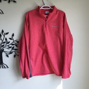 Columbia 3/4 Zip Red Pull Over